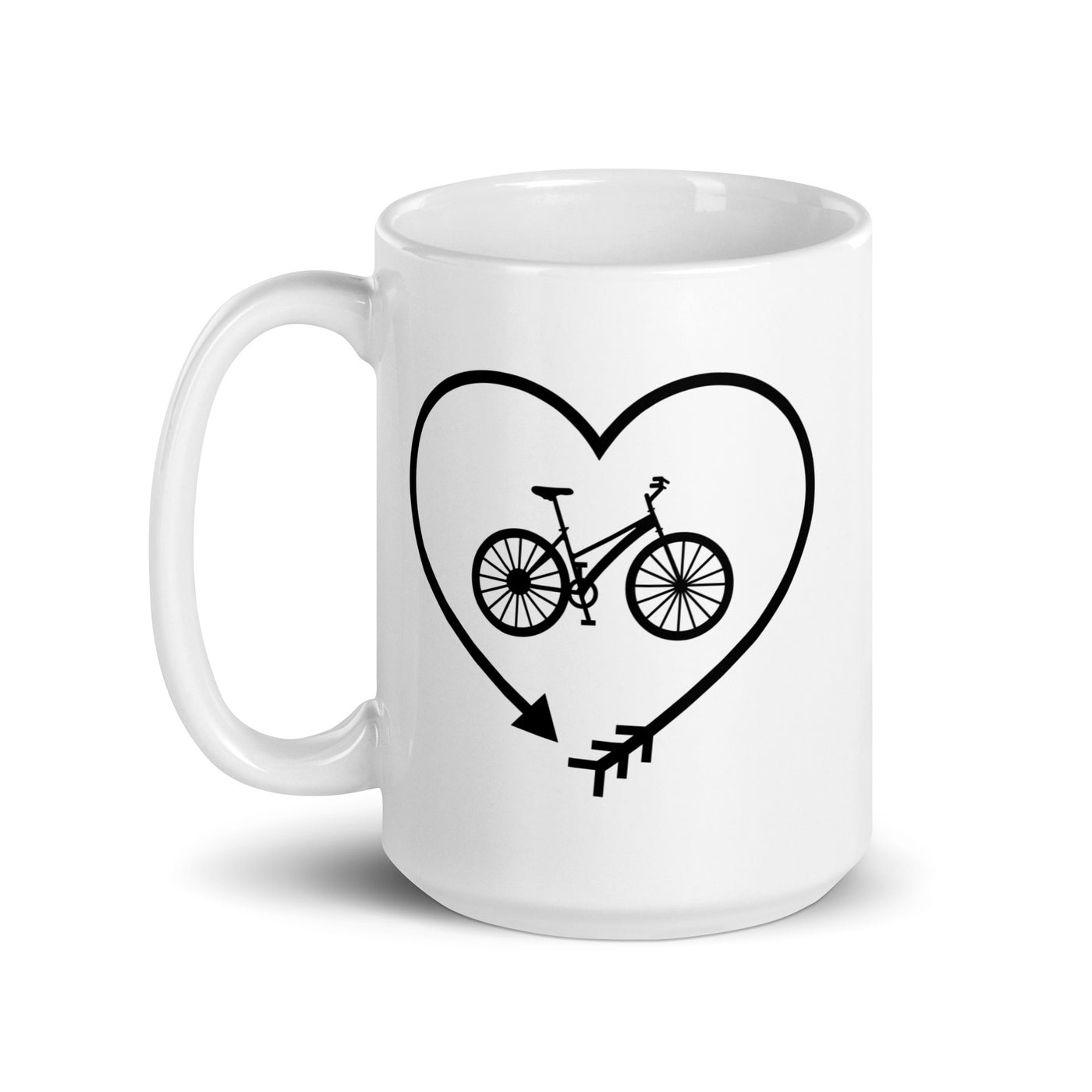 Arrow In Heartshape And Cycling - Tasse fahrrad