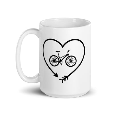 Arrow In Heartshape And Cycling - Tasse fahrrad