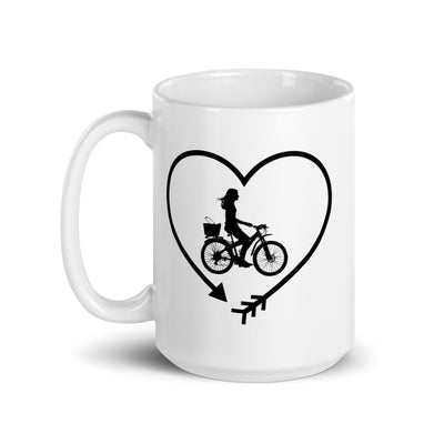Arrow In Heartshape And Cycling 2 - Tasse fahrrad
