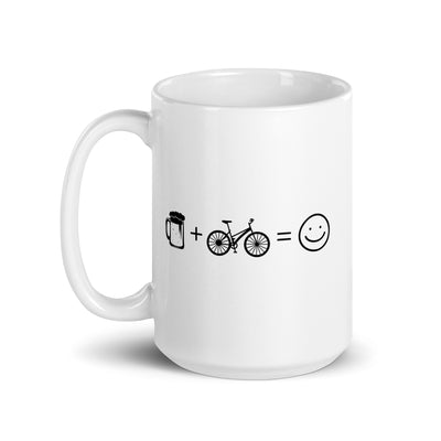 Beer Smile Face And Cycling - Tasse fahrrad