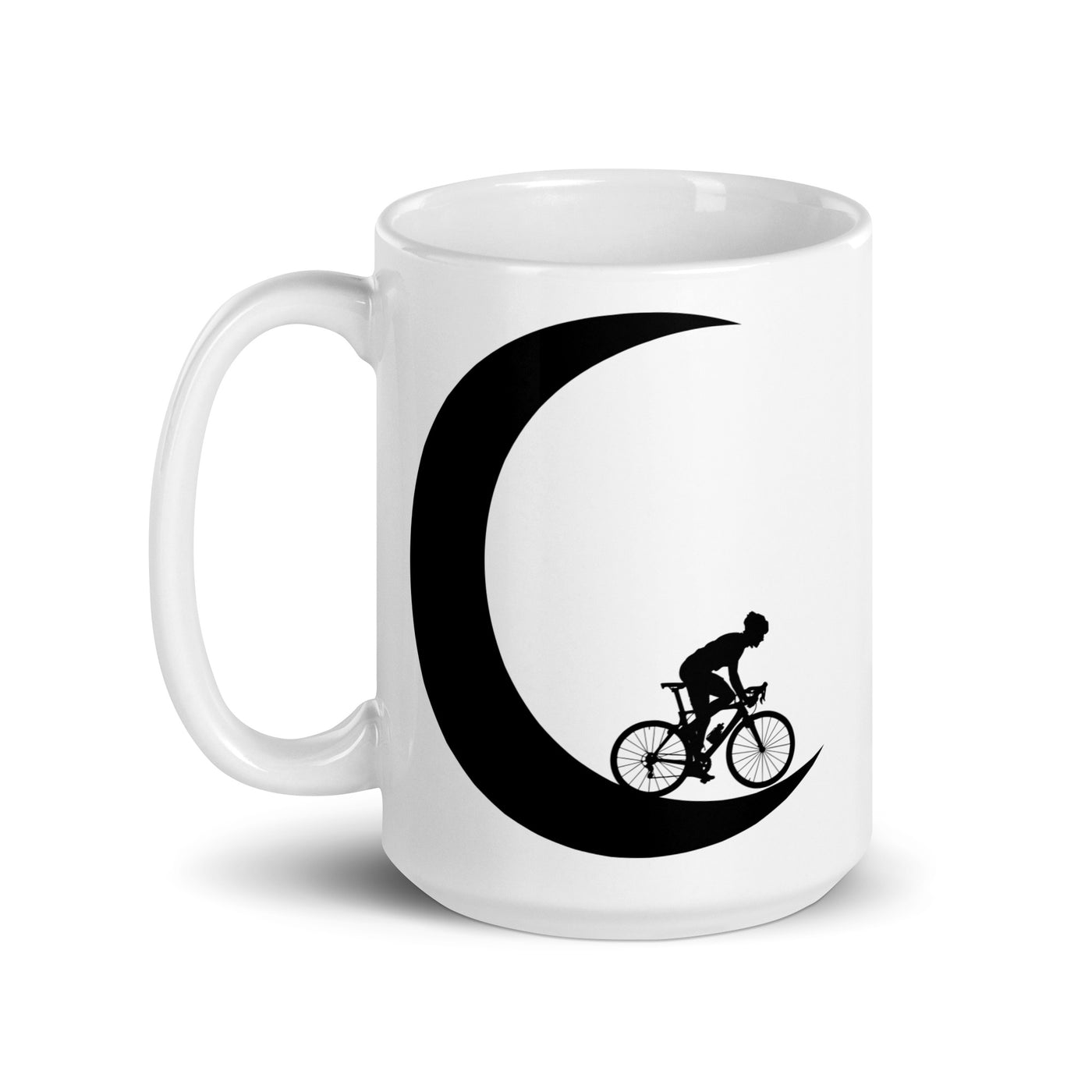 Crescent Moon - Man Cycling - Tasse fahrrad