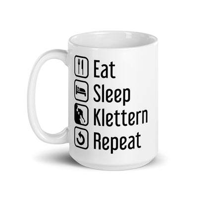 Eat Sleep Klettern Repeat - Tasse klettern