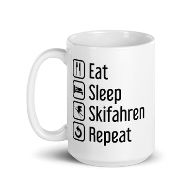 Eat Sleep Skifahren Repeat - Tasse ski