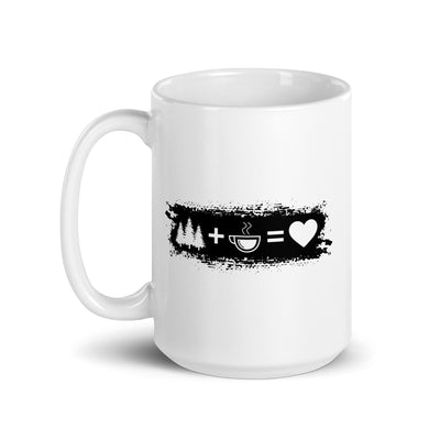 Grunge Rectangle - Heart - Coffee - Trees - Tasse camping