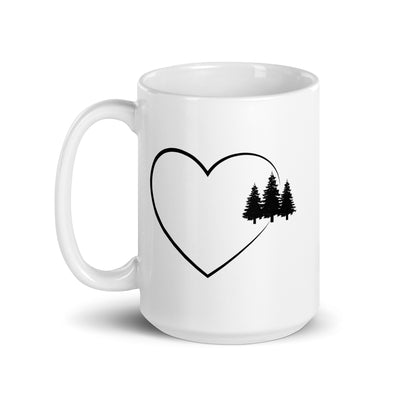 Heart 2 And Trees - Tasse camping