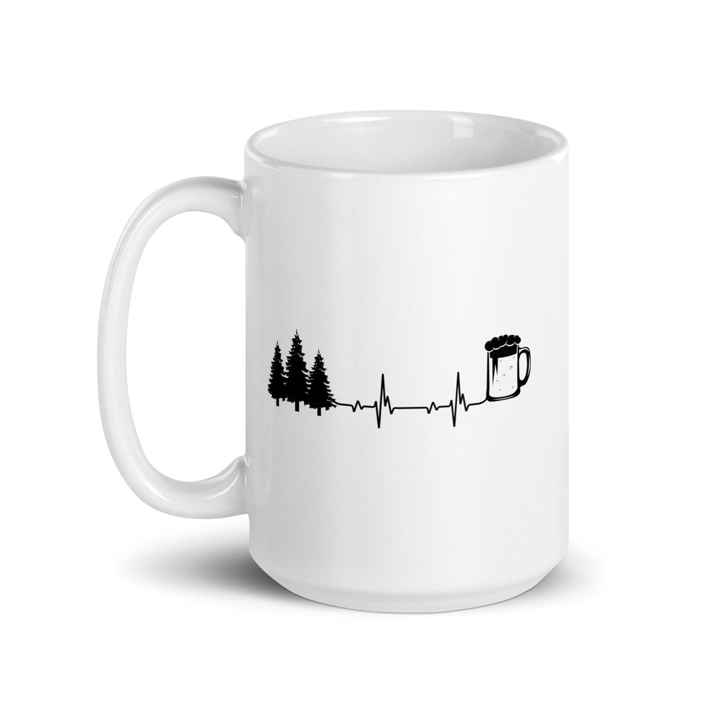 Heartbeat Beer And Trees - Tasse camping