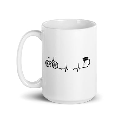 Heartbeat Beer And Bicycle - Tasse fahrrad