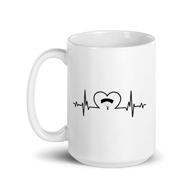 Heartbeat Heart And Paragliding - Tasse berge