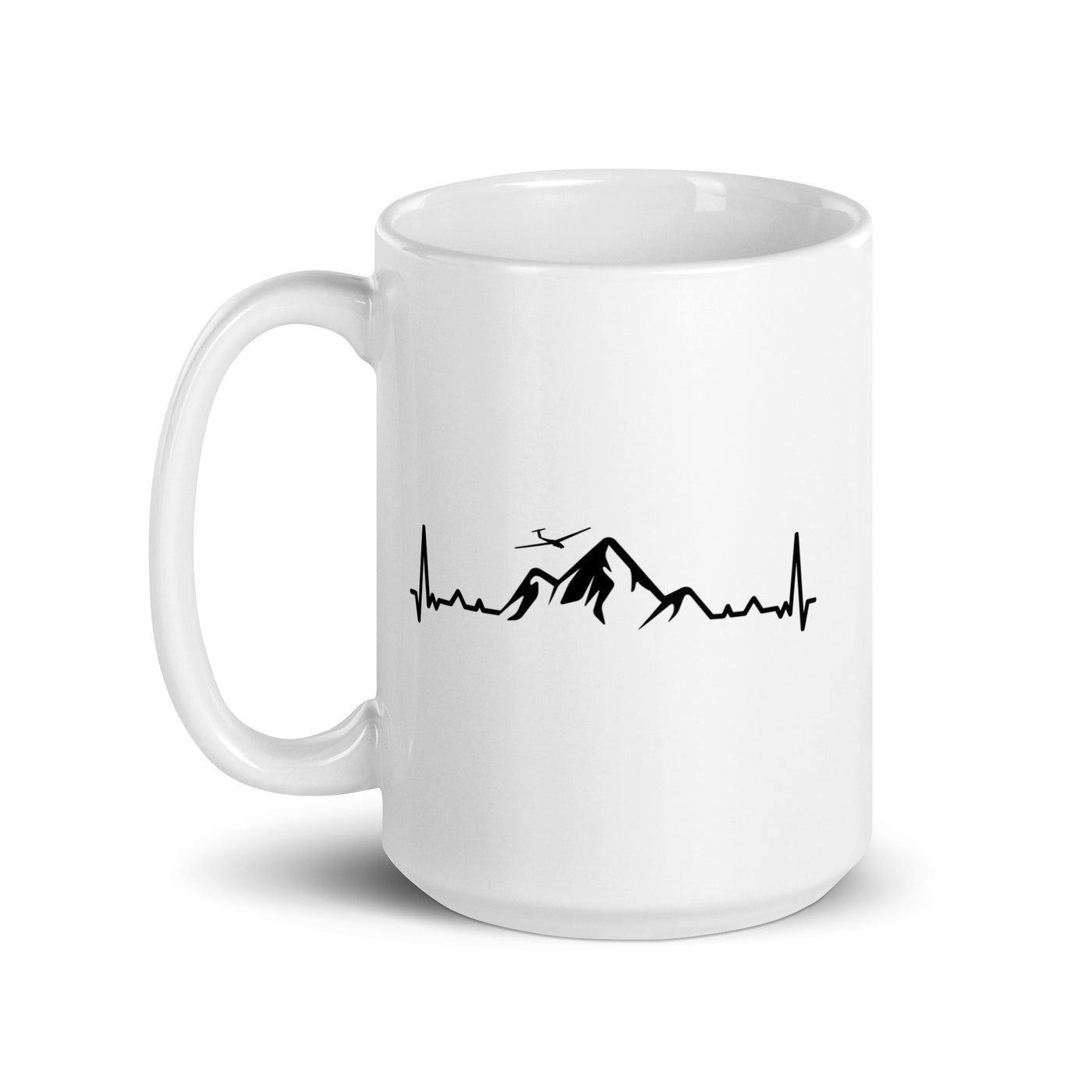 Heartbeat Mountain And Sailplane - Tasse berge