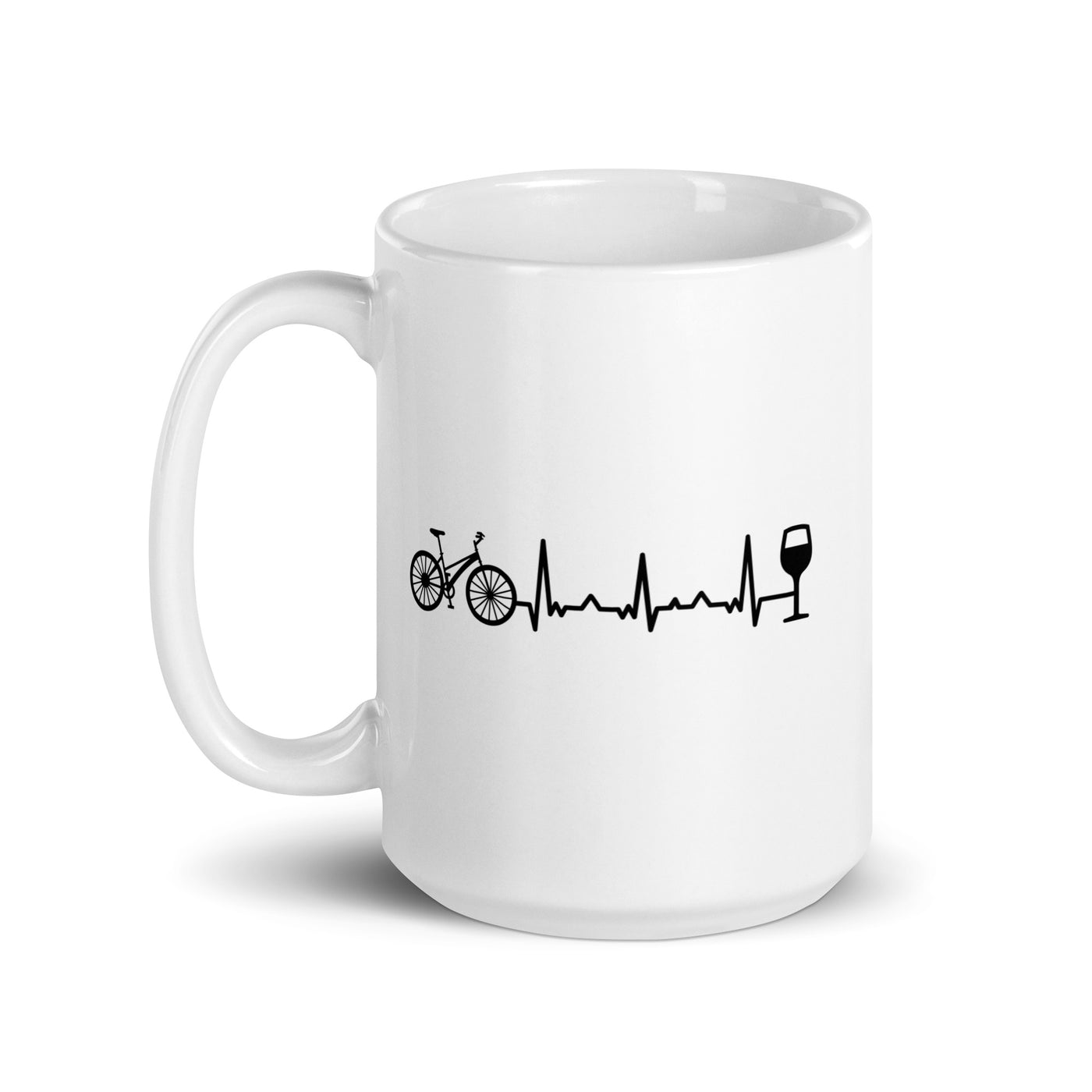Heartbeat Wine And Bicycle - Tasse fahrrad