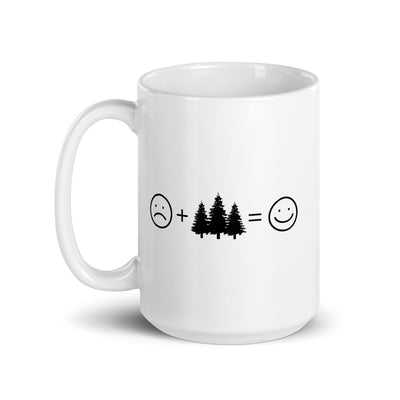 Smile Face And Trees - Tasse camping