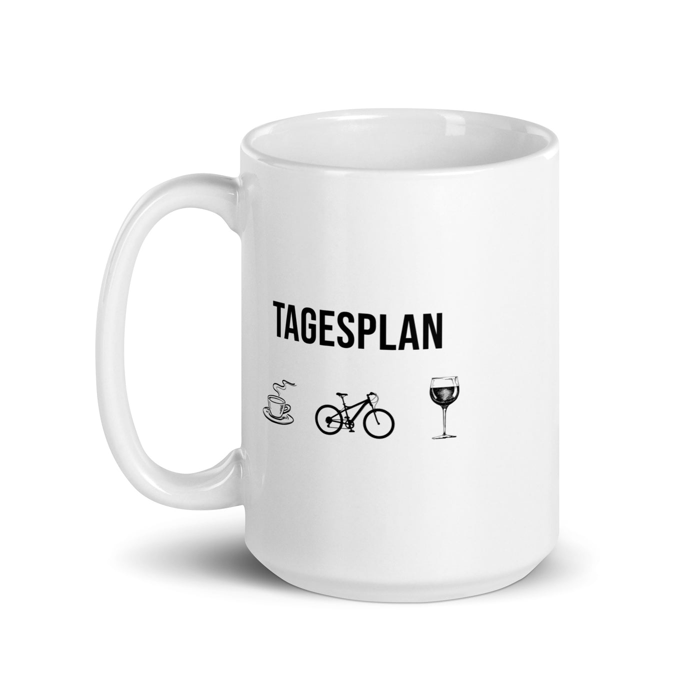 Tagesplan Kaffee, Fahrrad Und Wein - Tasse fahrrad mountainbike