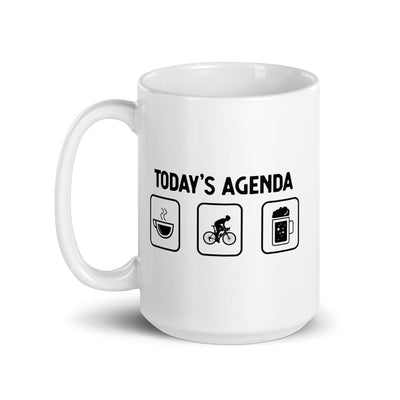 Today'S Agenda - Beer - Man Cycling - Tasse fahrrad