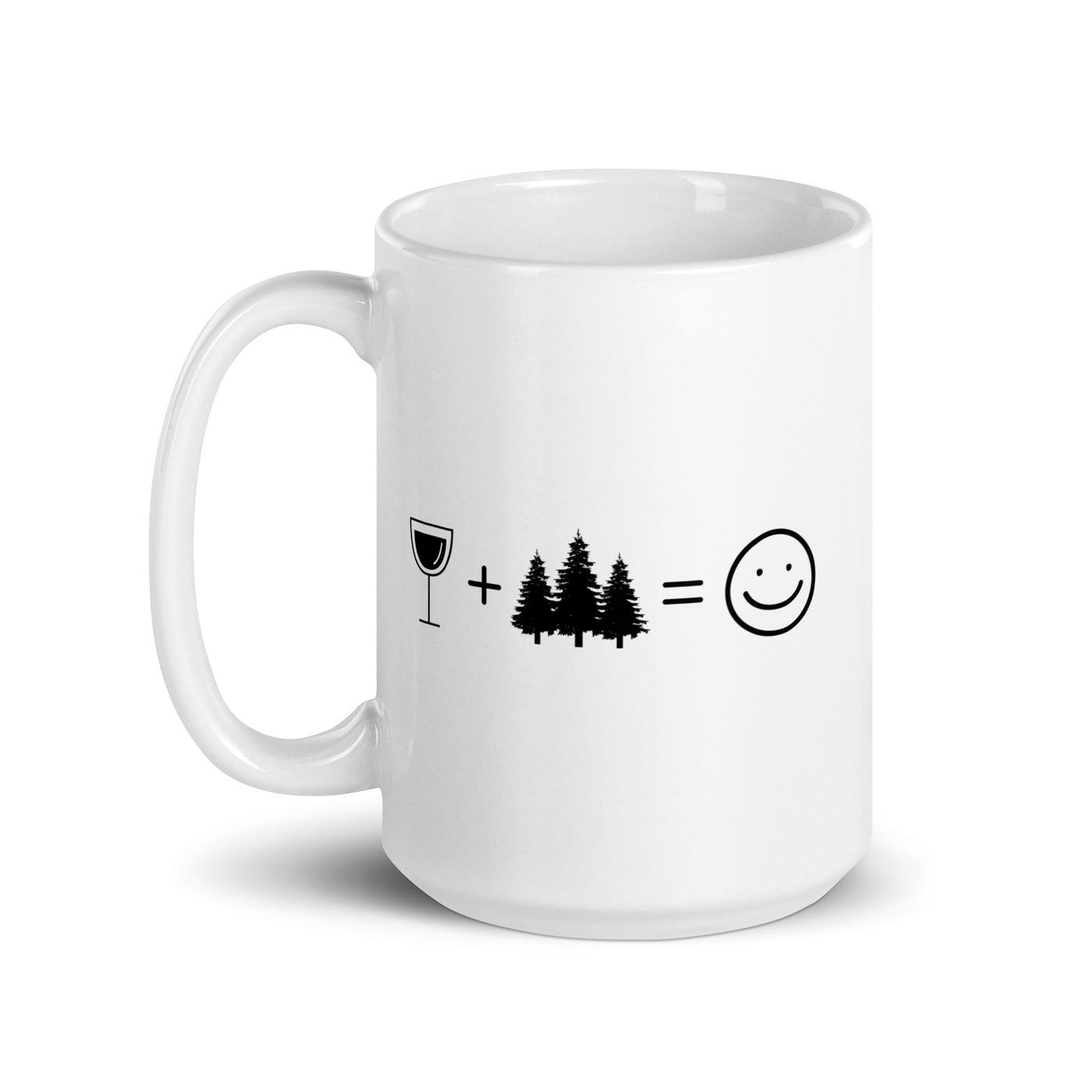 Wine Smile Face And Tree - Tasse camping
