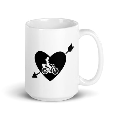 Arrow Heart And Cycling 2 - Tasse fahrrad 15oz