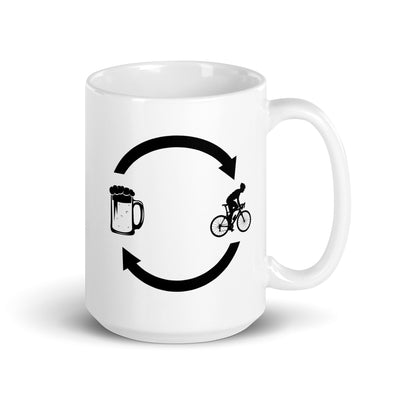 Beer Loading Arrows And Cycling 1 - Tasse fahrrad 15oz