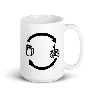 Beer Loading Arrows And Cycling 2 - Tasse fahrrad 15oz