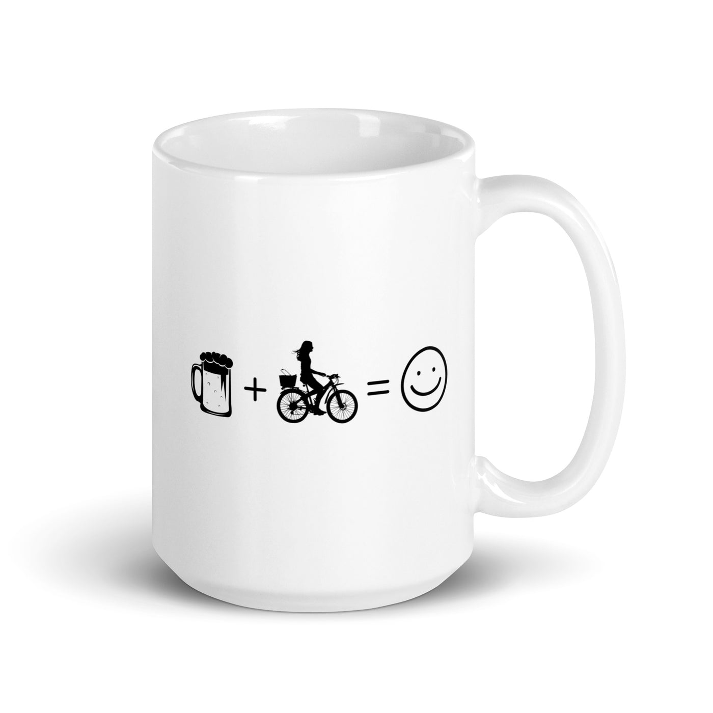 Beer Smile Face And Cycling 2 - Tasse fahrrad 15oz