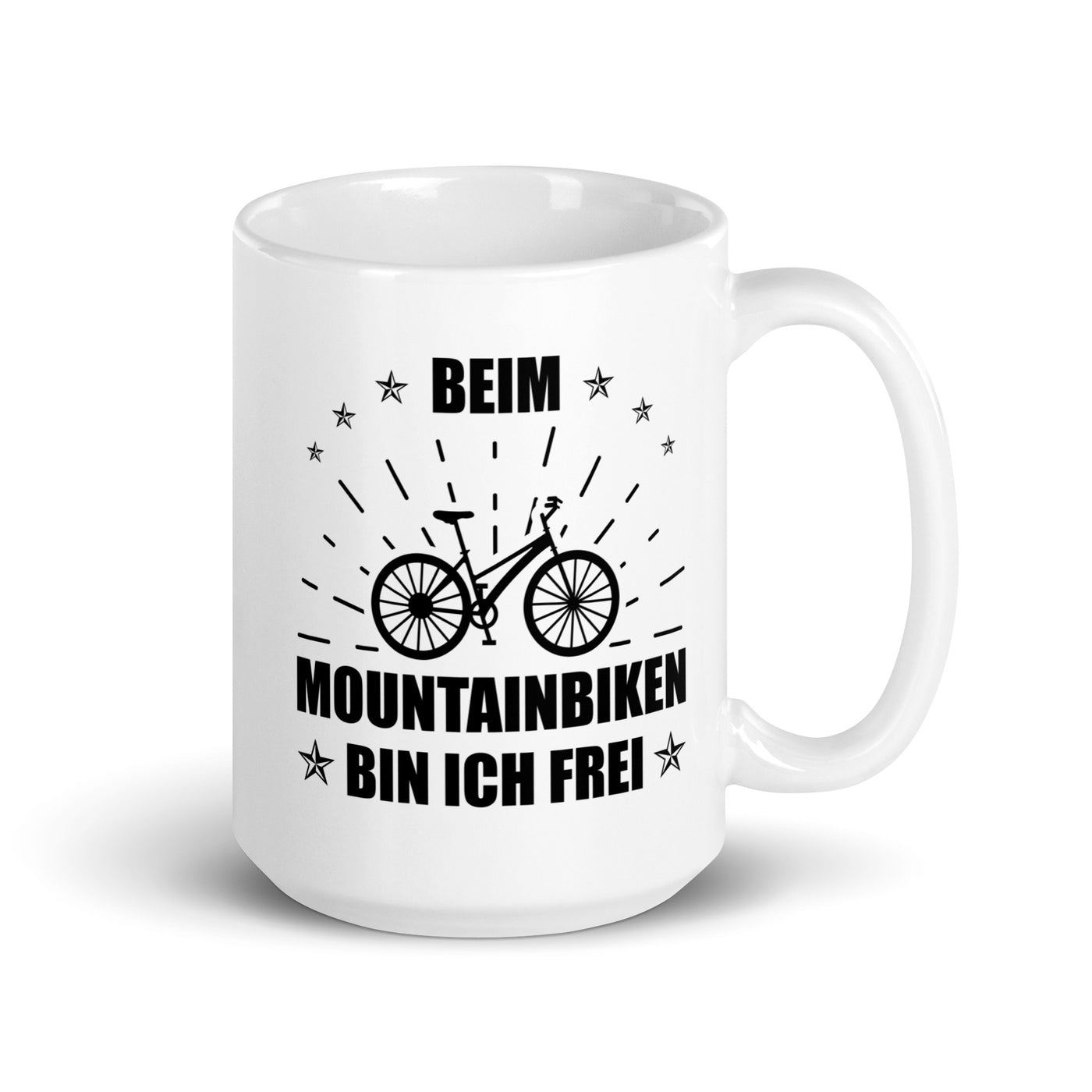 Beim Mountainbiken Bin Ich Frei - Tasse fahrrad 15oz