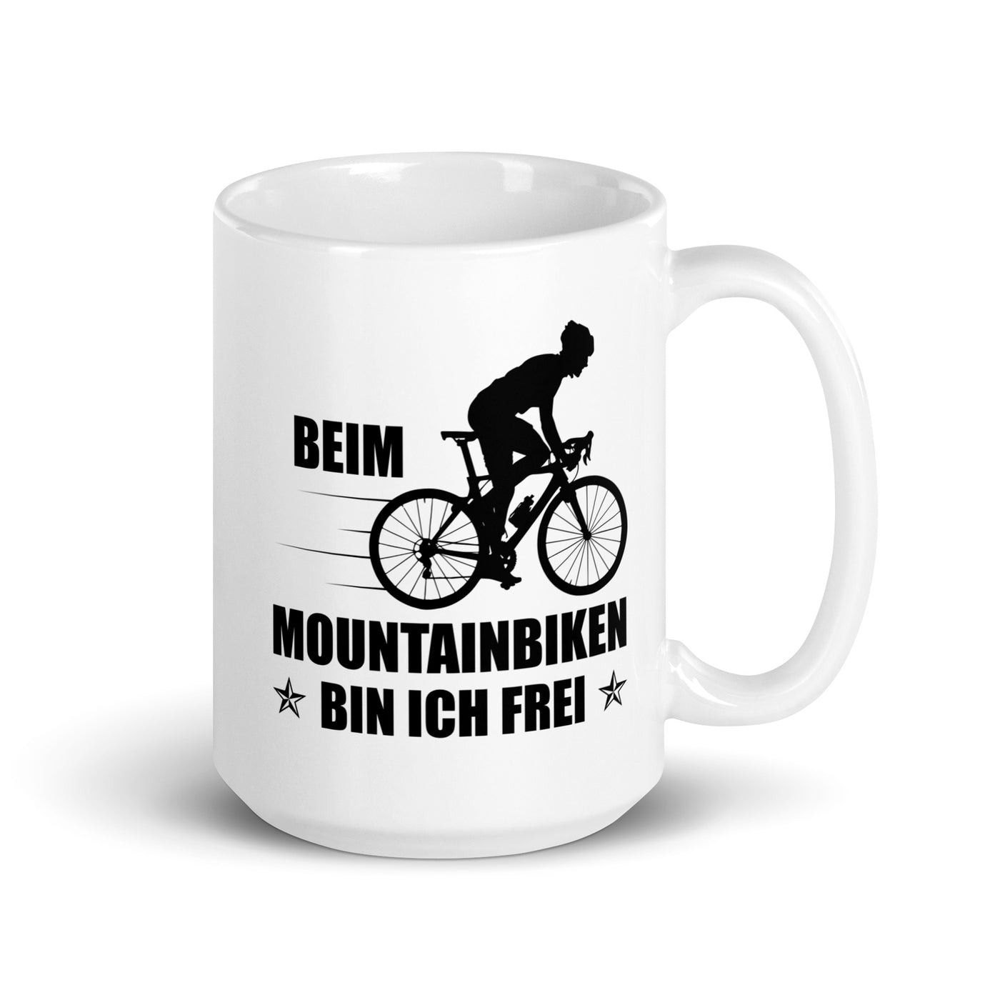 Beim Mountainbiken Bin Ich Frei 2 - Tasse fahrrad 15oz