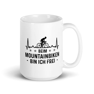 Beim Mountainbiken Bin Ich Frei 3 - Tasse fahrrad 15oz
