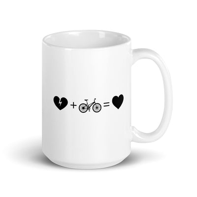 Broken Heart Heart And Cycling - Tasse fahrrad 15oz