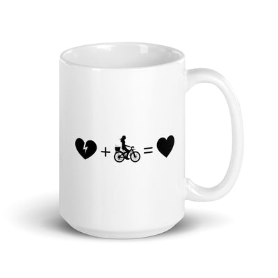 Broken Heart Heart And Cycling 2 - Tasse fahrrad 15oz