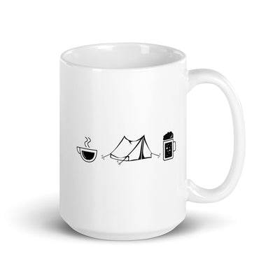 Coffee Beer And Camping - Tasse camping 15oz