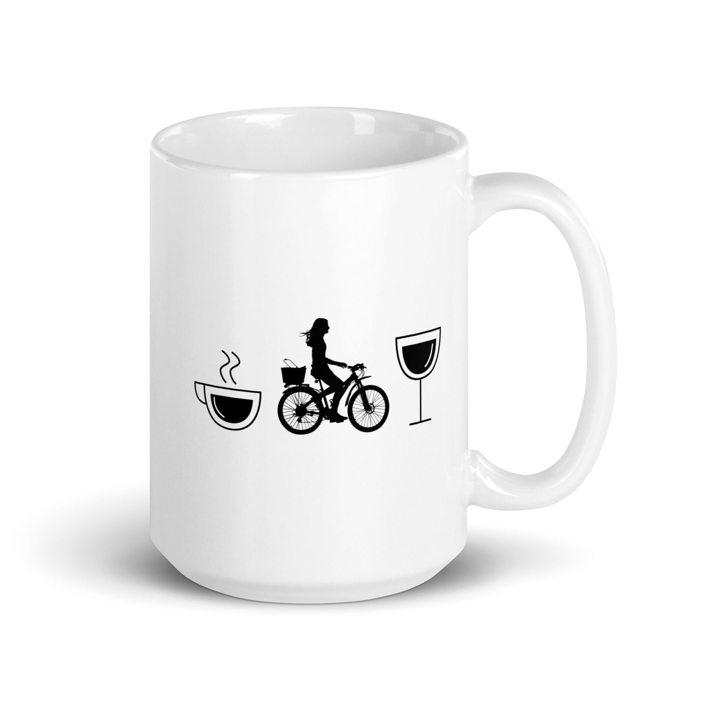 Coffee Wine And Cycling - Tasse fahrrad 15oz