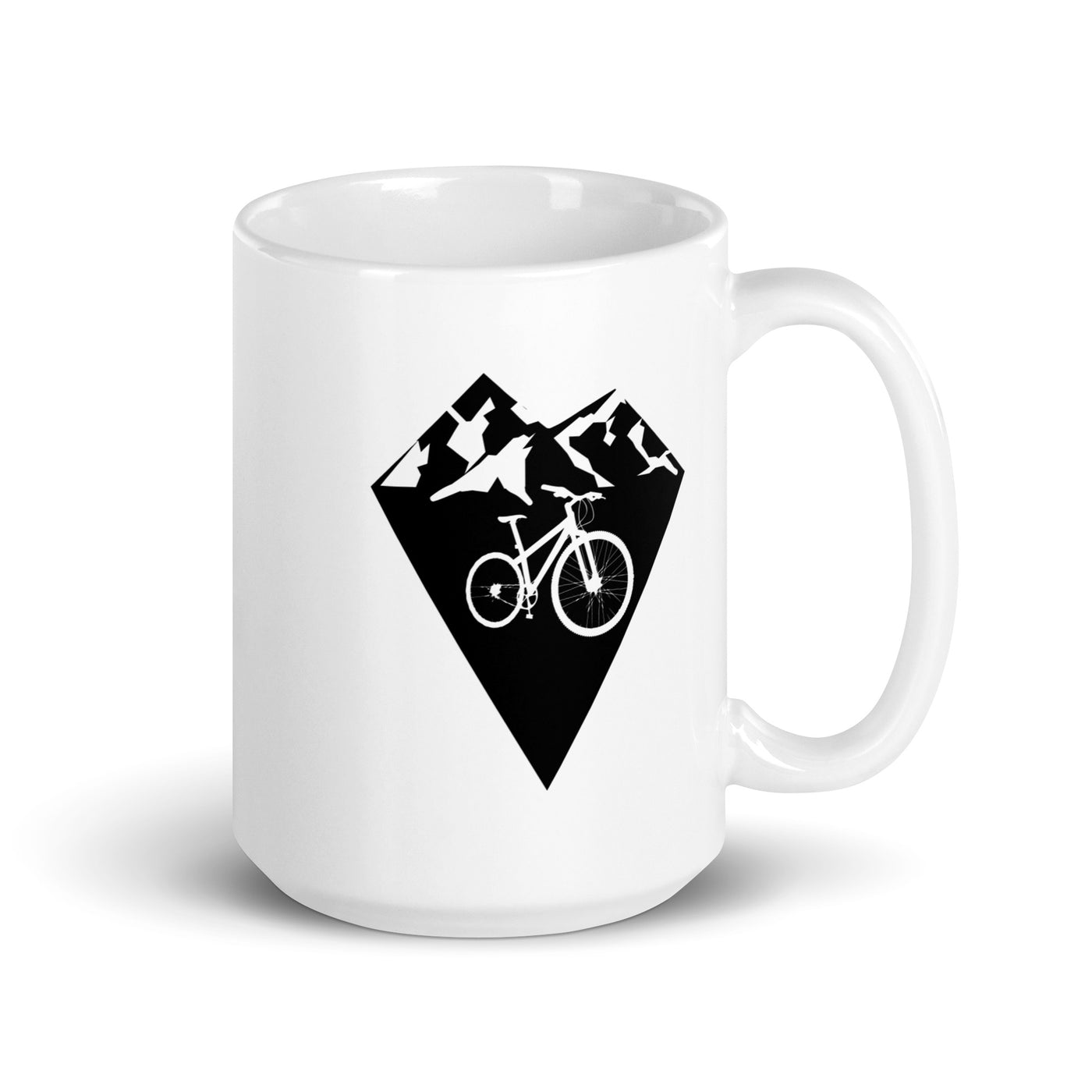 Diamond Shape - Mountain - Cycling - Tasse fahrrad 15oz