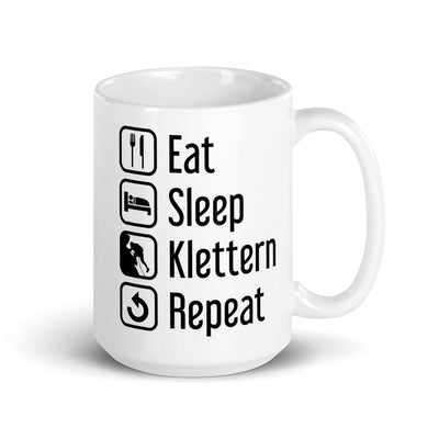 Eat Sleep Klettern Repeat - Tasse klettern 15oz