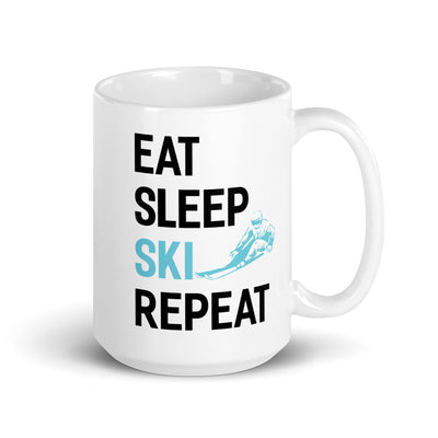 Eat Sleep Ski Repeat - Tasse klettern 15oz