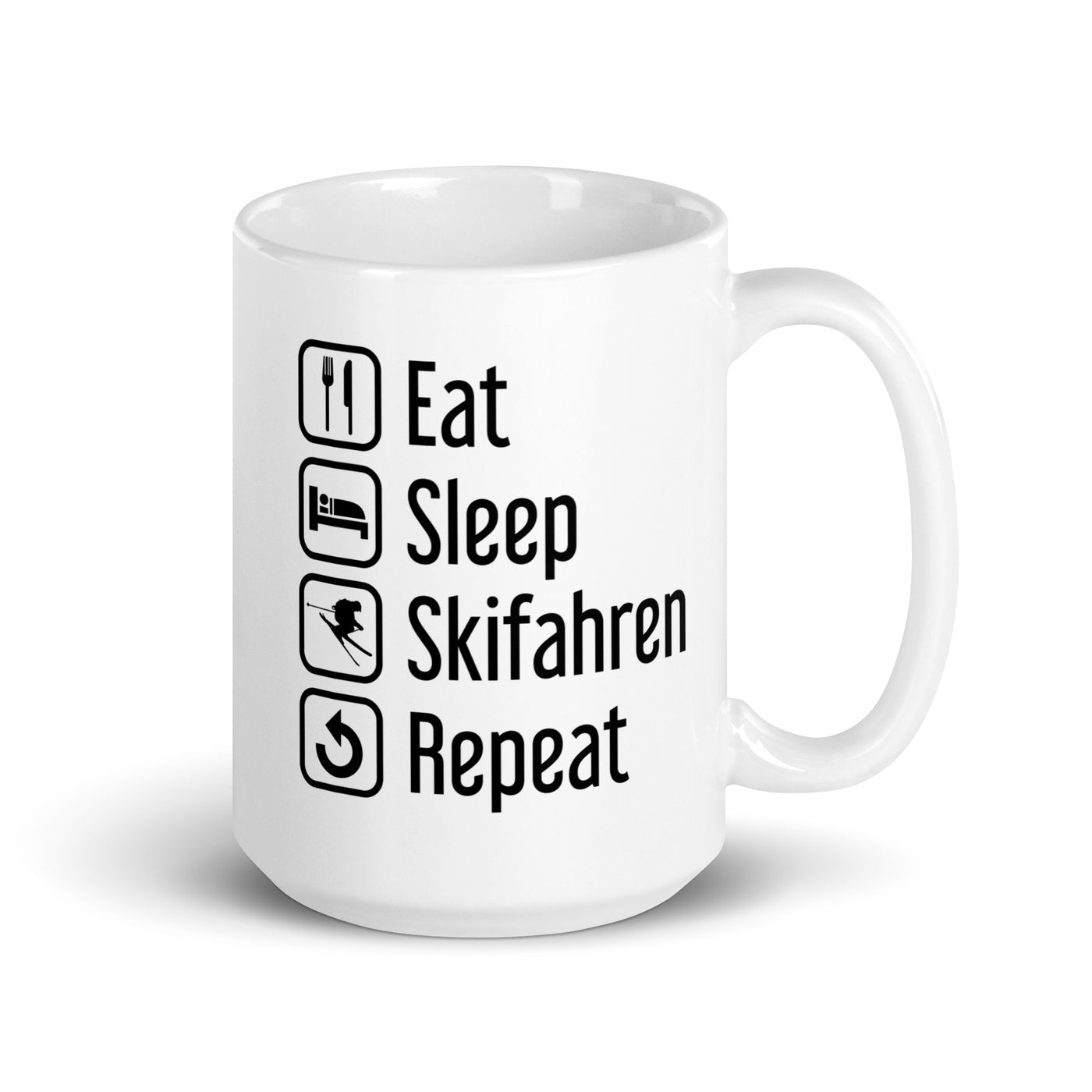 Eat Sleep Skifahren Repeat - Tasse ski 15oz