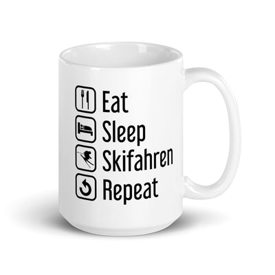 Eat Sleep Skifahren Repeat - Tasse ski 15oz