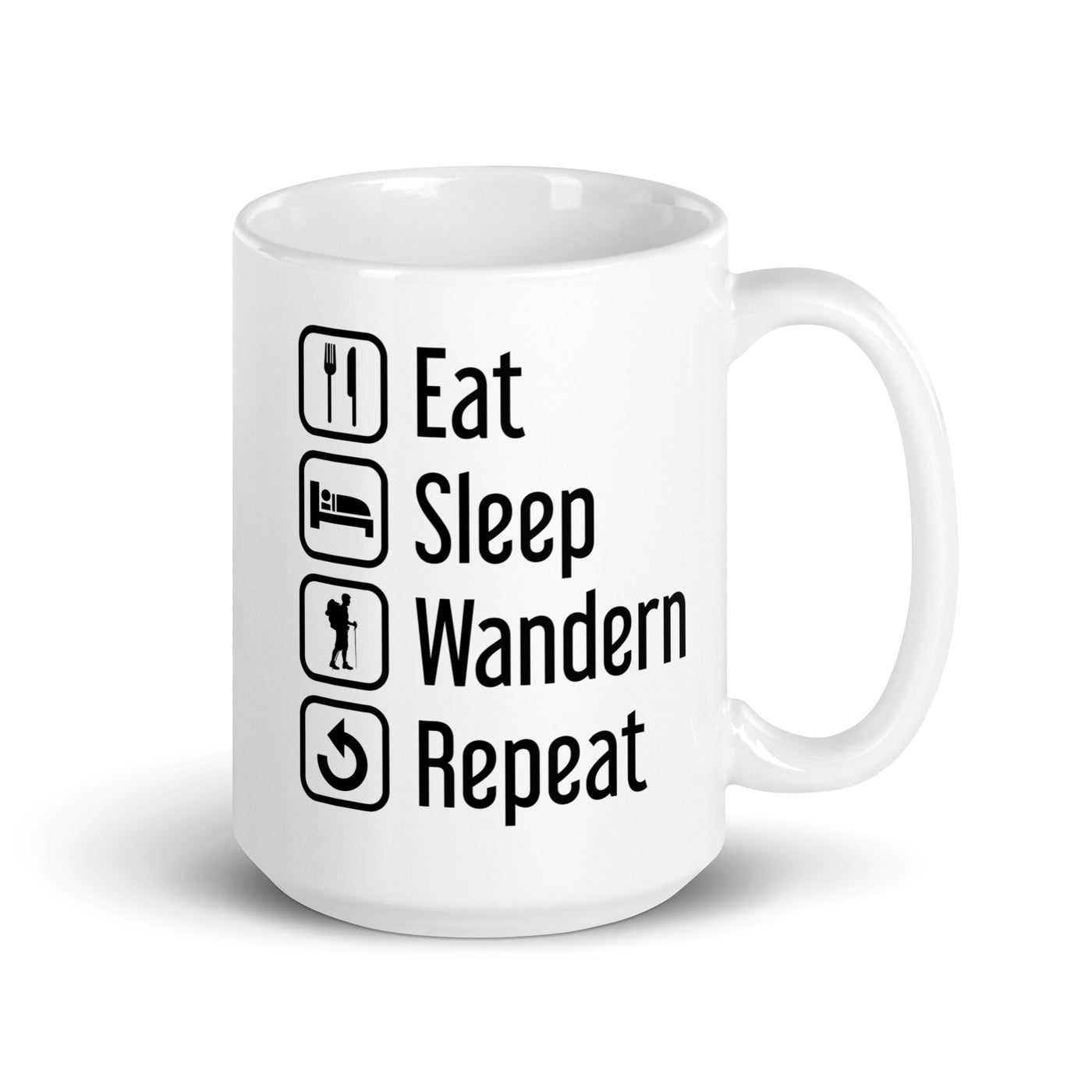 Eat Sleep Wandern Repeat - Tasse wandern 15oz