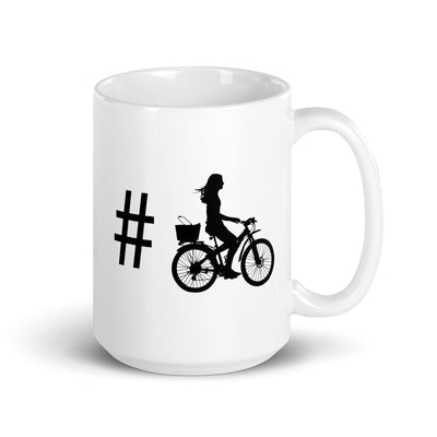 Hashtag - Female Cycling - Tasse fahrrad 15oz