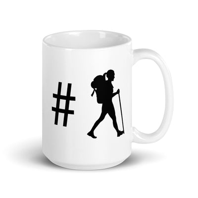 Hashtag - Female Hiking - Tasse wandern 15oz