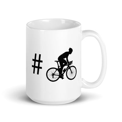 Hashtag - Man Cycling - Tasse fahrrad 15oz