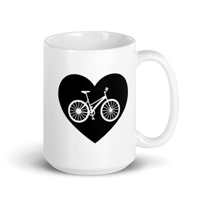 Heart 1 And Bicycle - Tasse fahrrad 15oz