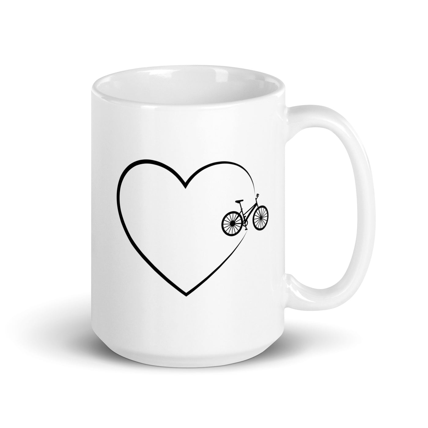Heart 2 And Bicycle - Tasse fahrrad 15oz