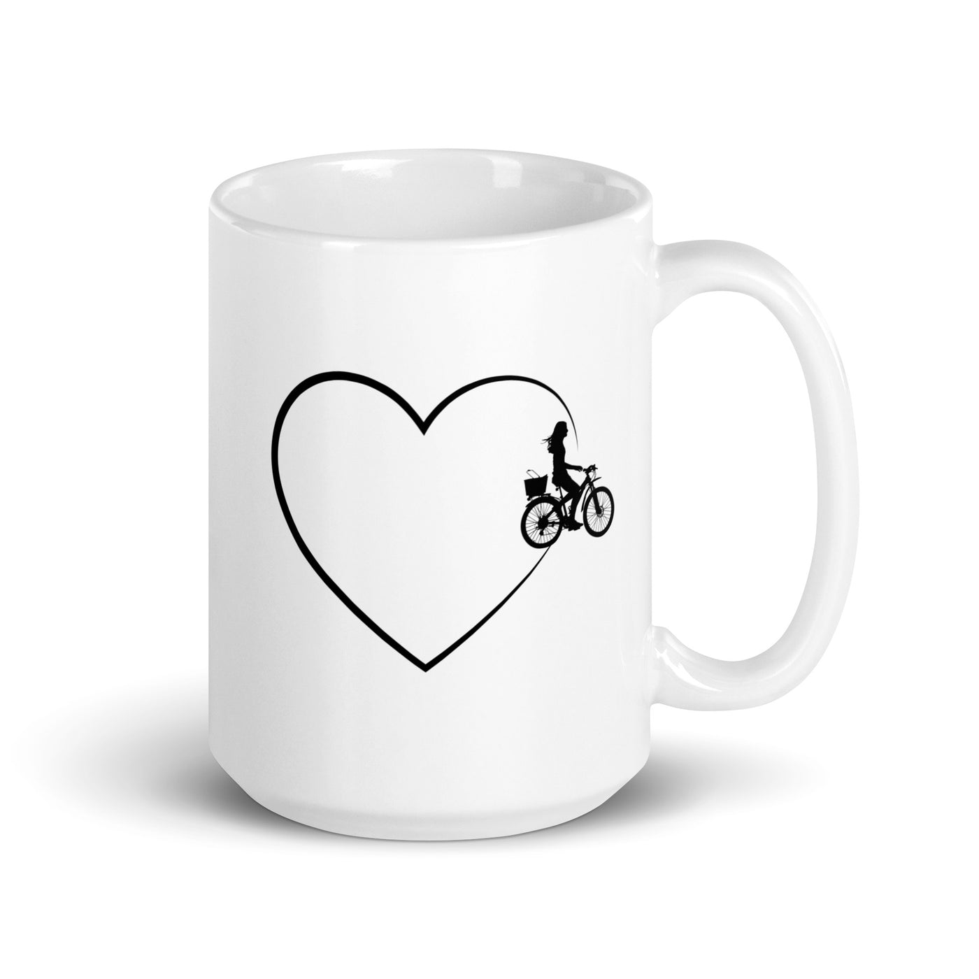 Heart 2 And Cycling - Tasse fahrrad 15oz