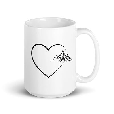 Heart 2 And Mountain - Tasse berge 15oz