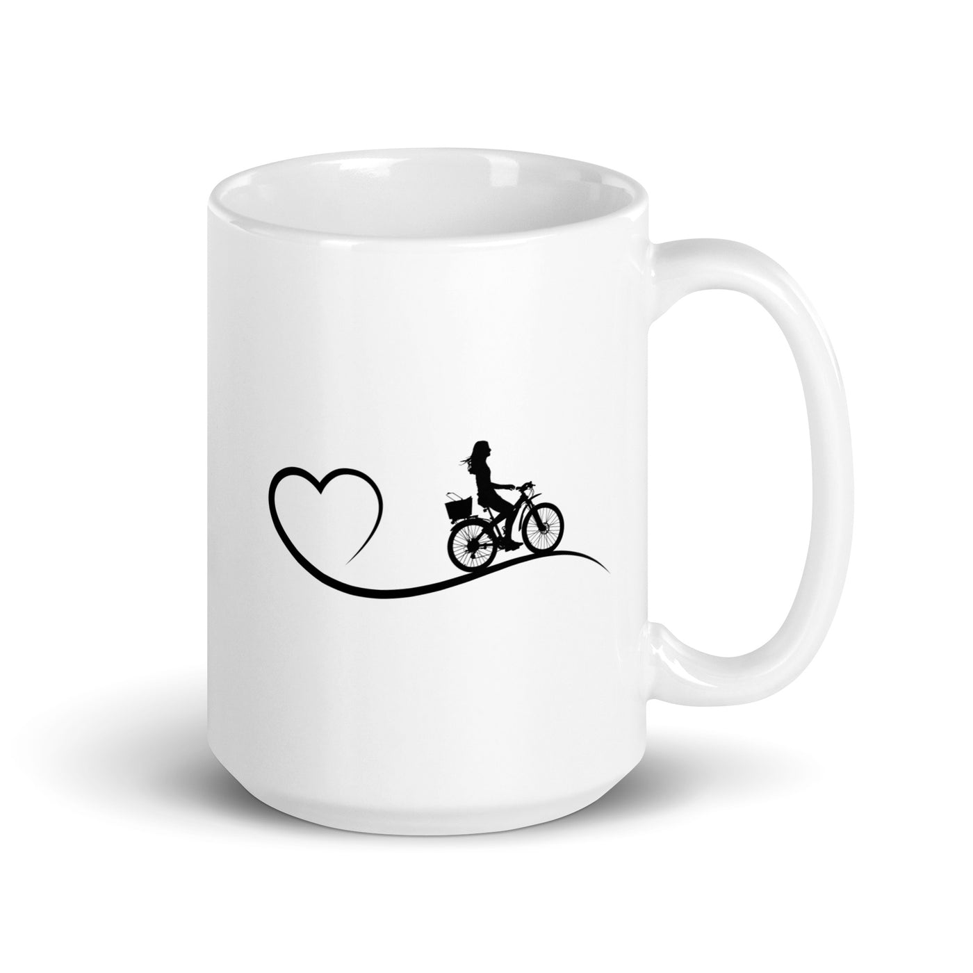 Heart And Cycling - Tasse fahrrad 15oz