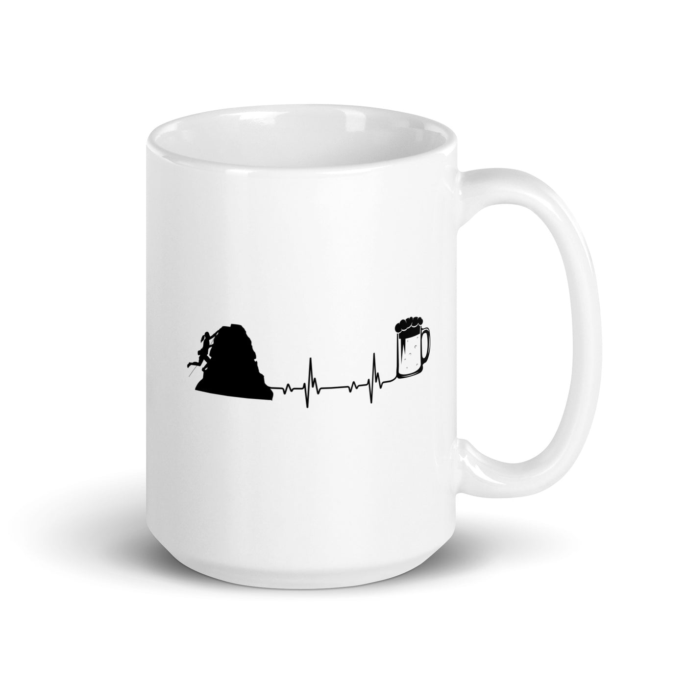 Heartbeat Beer And Climbing - Tasse klettern 15oz