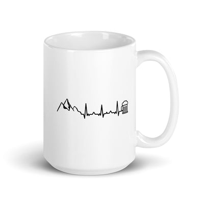 Heartbeat Beer And Mountain - Tasse berge 15oz
