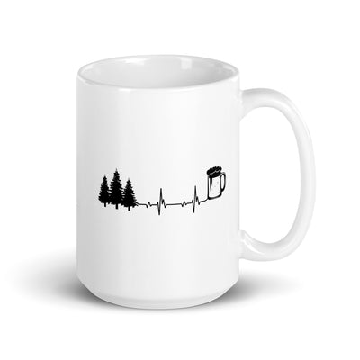 Heartbeat Beer And Trees - Tasse camping 15oz