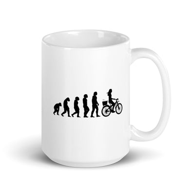 Evolution And Cycling - Tasse fahrrad 15oz