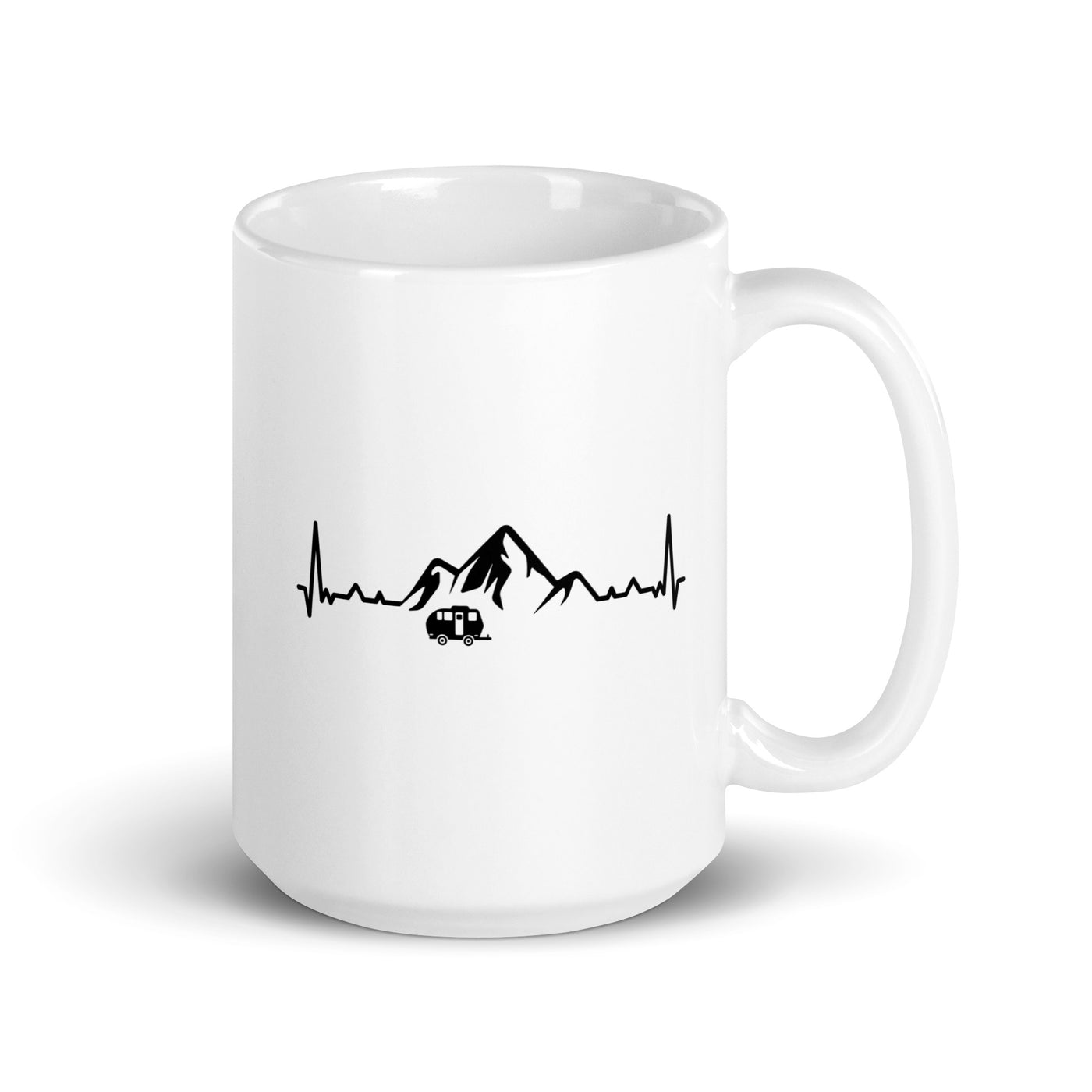Heartbeat Mountain 1 And Camping - Tasse camping 15oz