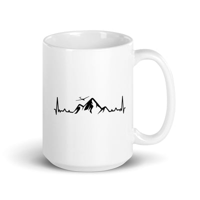 Heartbeat Mountain And Sailplane - Tasse berge 15oz