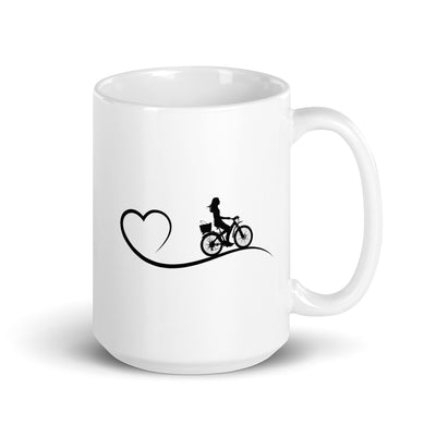 Herz Und Radfahrerin - Tasse fahrrad 15oz